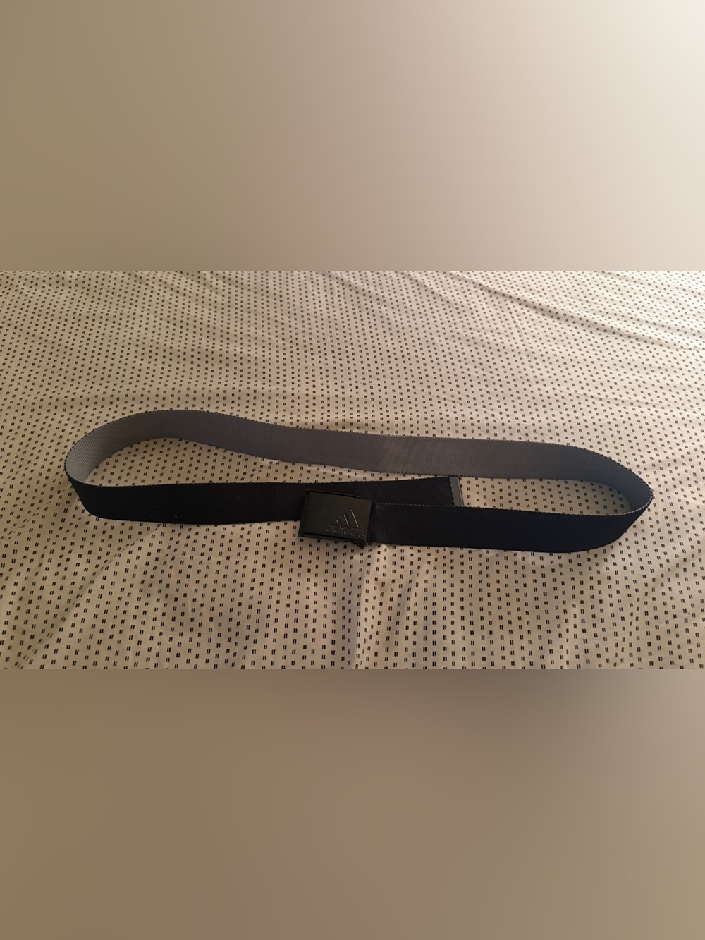 adidas Black and Gray reversible Webbing Belt with Logo Buckle